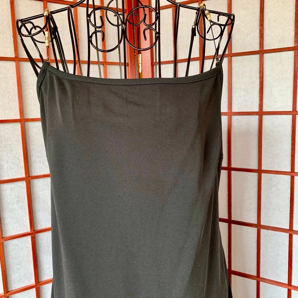 Ecru Studio Beaded Strap Black Slip Dress